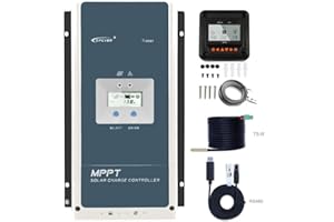 EPEVER 60A MPPT Solar Charge Controller 48V/36V/24V/12V Auto, Negative Ground Solar Controller Max 150V 4500W Input fit for Lead-Acid and Litium Battery