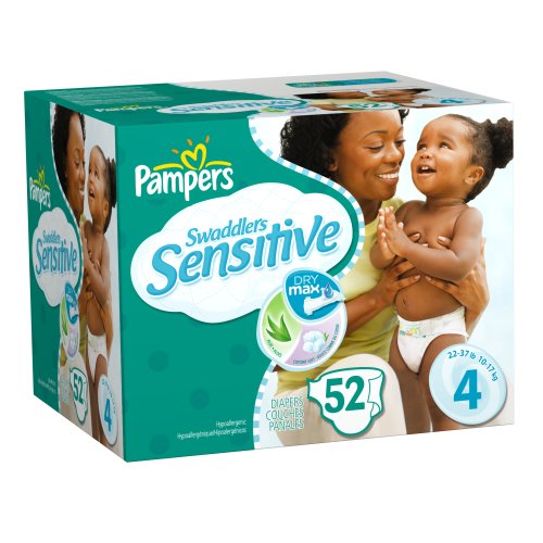 Pampers Swaddlers Sensitive Diapers, Size 4, 52 Count in Oman - Main Image