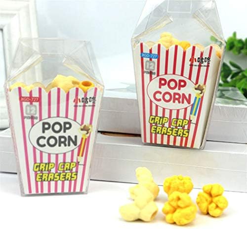 Dalino Interesting School Supplies 1 Set Creative Cartoon Pupils Popcorn Shaped Erasers
