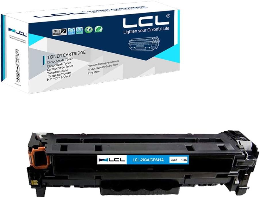 1 Cian Reemplazo para HP Color Laserjet Pro M254dw 254NW Laser Jet Pro MFP  M281dw M281CDW M281FDW M280NW LCL Compatible Cartucho de tóner 203A CF541A  1300Página Informática Accesorios para impresoras xtyres.md