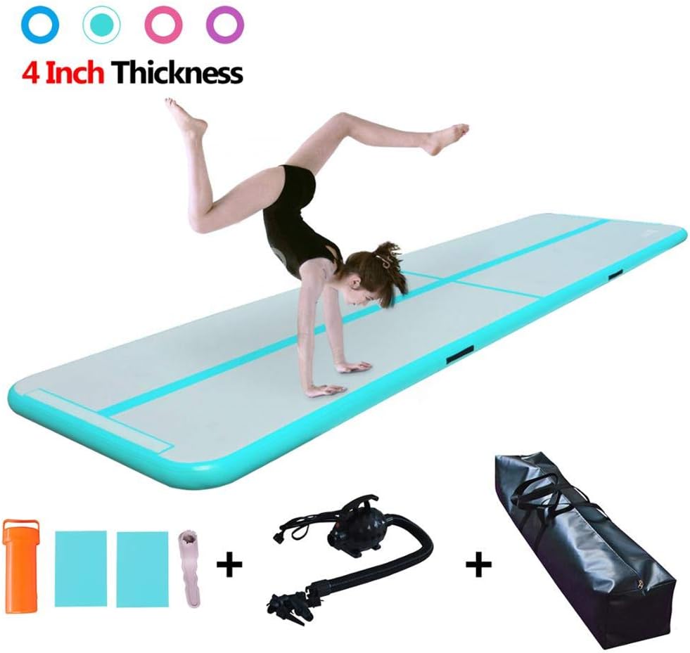Tapis De Gym Gonflable KIKILIVE 4m - 20cm D'épaisseur - PVC Renforcé - Pour Intérieur/extérieur