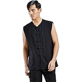 ZooBoo Kung Fu Uniform Vest - Chinese Traditional Qi Gong Martial Arts Wing Chun Shaolin Tai Chi Training Cloths Apparel