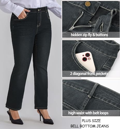 Hanna Nikole Women's High Waist Stretch Bootcut Jeans