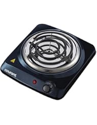 Courant Electric Burner, Single Buffet Countertop Hotplate, 1000W Portable Cooktop, Black