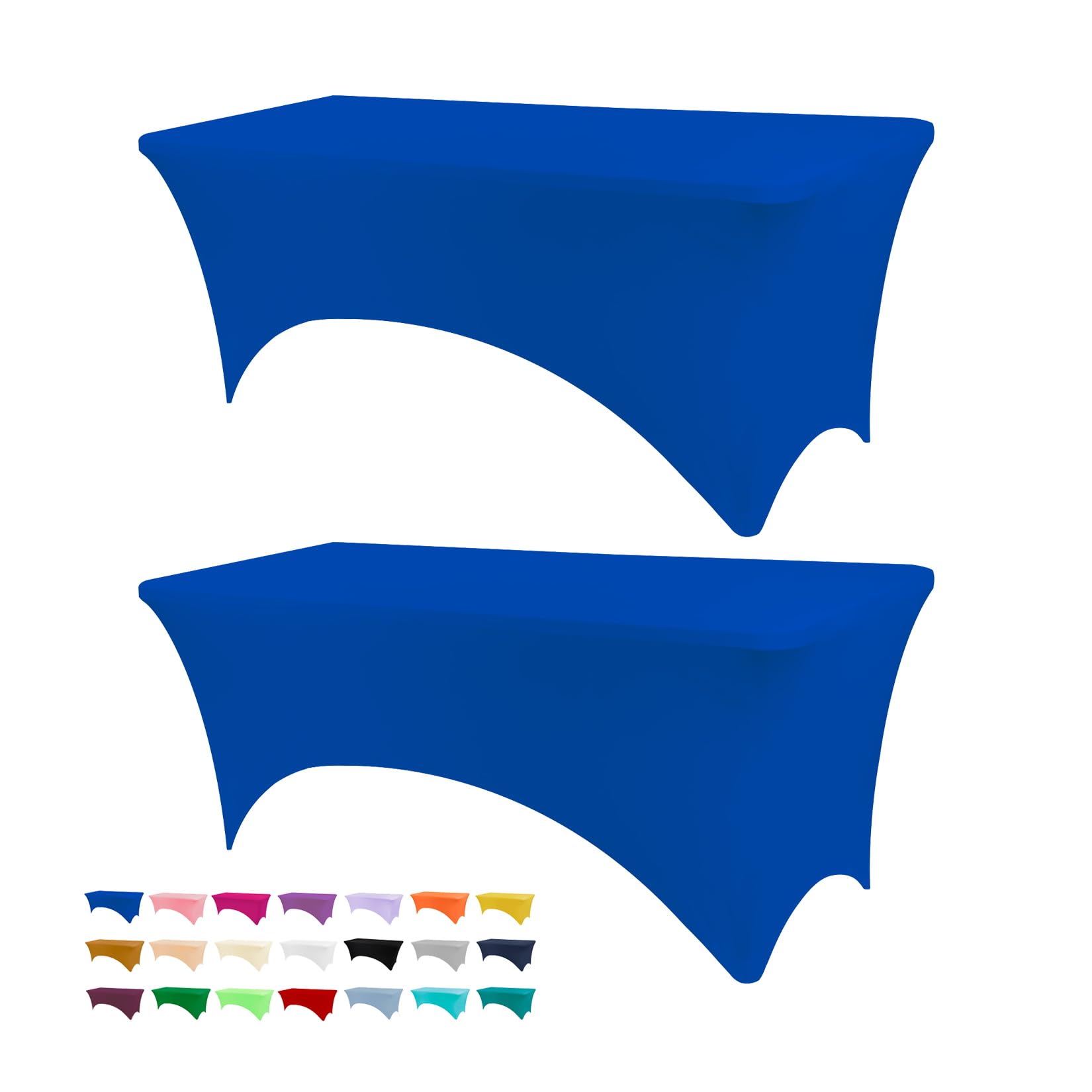 BDDC Spandex Table Cover, Royal Blue Tablecloth 6FT, Fits Tables Size [183Lx76W x76H] cm, Washable and Wrinkle Resistant Stretch Rectangular Table Cover for Event, Wedding, Banquet & Parties — image 1