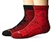 adidas Boys Youth High Quarter Socks (2 Pack), Black/Power Red Collegiate Burgundy/Ray Red, Medium