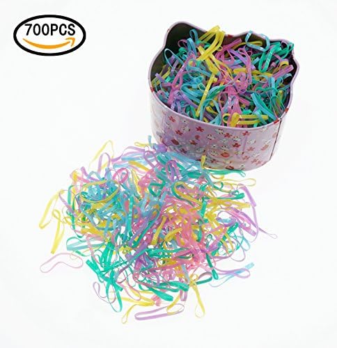 ThEast 700PCS Multi Color Hair Holder Hair Tie Elastic Rubber Bands for Baby Girls (Cool colour)
