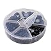 PH PandaHall About 690pcs 6 Sizes ABS Plastic Black Flat Back Pearl Cabochon for Crafts Scrapbook Embellishment Shoes Wedding Dress Phone Case Nail Art(4mm, 5mm, 6mm, 8mm, 10mm, 12mm)