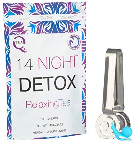 Night Detox Tea from QUTEA – Enjoy a Relaxing Sleep with a Natural Blend of Fruits, Flowers, Herbs & Teas – Includes Psyllium & Chamomile for those Zzz’s You Deserve –a Delicious Way to Beat Insomnia!