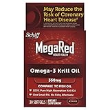MegaRed 350mg Omega-3 Krill Oil - No fishy burps as will Fish Oil, 30 softgels