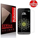 [2 Pack] LG G5 Screen Protector, Pobetma [Bubble Free] [HD Ultra Clear] [Anti-Bubble] [Anti-Scratch] [9H Hardness] Tempered Glass Screen Protector for LG G5