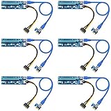 [Bitcoin Mining Dedicated Card ] Dr.meter 6-Pack VER 006 PCI-E 16x to 1x Powered Riser Adapter Card w/ 60cm USB 3.0 Extension Cable &amp; MOLEX to SATA Power Cable GPU Riser Adapter (V006)