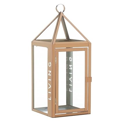 Amazon Com Lantern Candles Rose Metal Table Outdoor Indoor