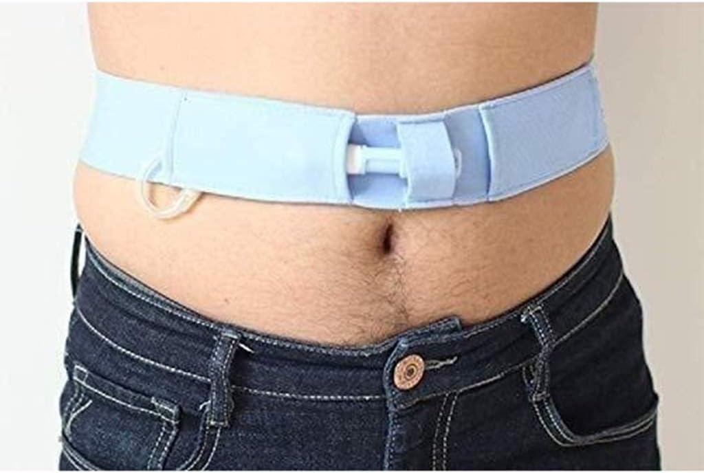 G-Tube Holder Abdominal Dialysis Belt, Abdominal Feeding Tubes Comfortable and Concealment Gastrostomy Tubes Pads Belt, Re-usable and Washable, Fit Men and Women 109 (Color : 1pcs, Size : L)