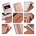 Nouske Smart Touch Case S-View Window Flip Cover/Magnetic Closure/Stand/TPU bumper/360 Protection for 5.5 inch iPhone 6 Plus/iPhone 6S Plus, Rose Gold
