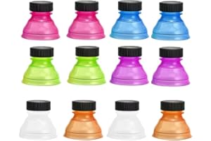 12 PCS Soda Can Lids Reusable Beer Beverage Drink Bottle Sealing Can Lid Cap for Beer Carbonated Drinks and Other Canned Beve