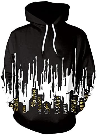 youvimi Unisex 3D Printed Drawstring Pockets Pullover Hoodie Hooded Sweatshirt