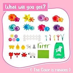 PREBOX Flower Building Toys Set for Toddler Girls