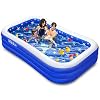 Inflatable Family Swimming Pool, Inflatable Pool for Kiddie, Kids, Adults, Toddlers, Infant, 120″ X 72″ X 22″ Oversized Blow Up Lounge Pools, Easy Set Swimming Pool for Outdoor, Garden, Backyard
