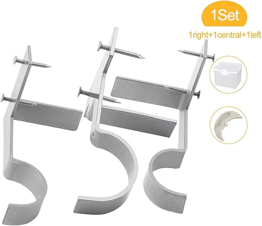 Amazon Com Lnlofen 1set 3pcs Single Curtain Rod Brackets Tap