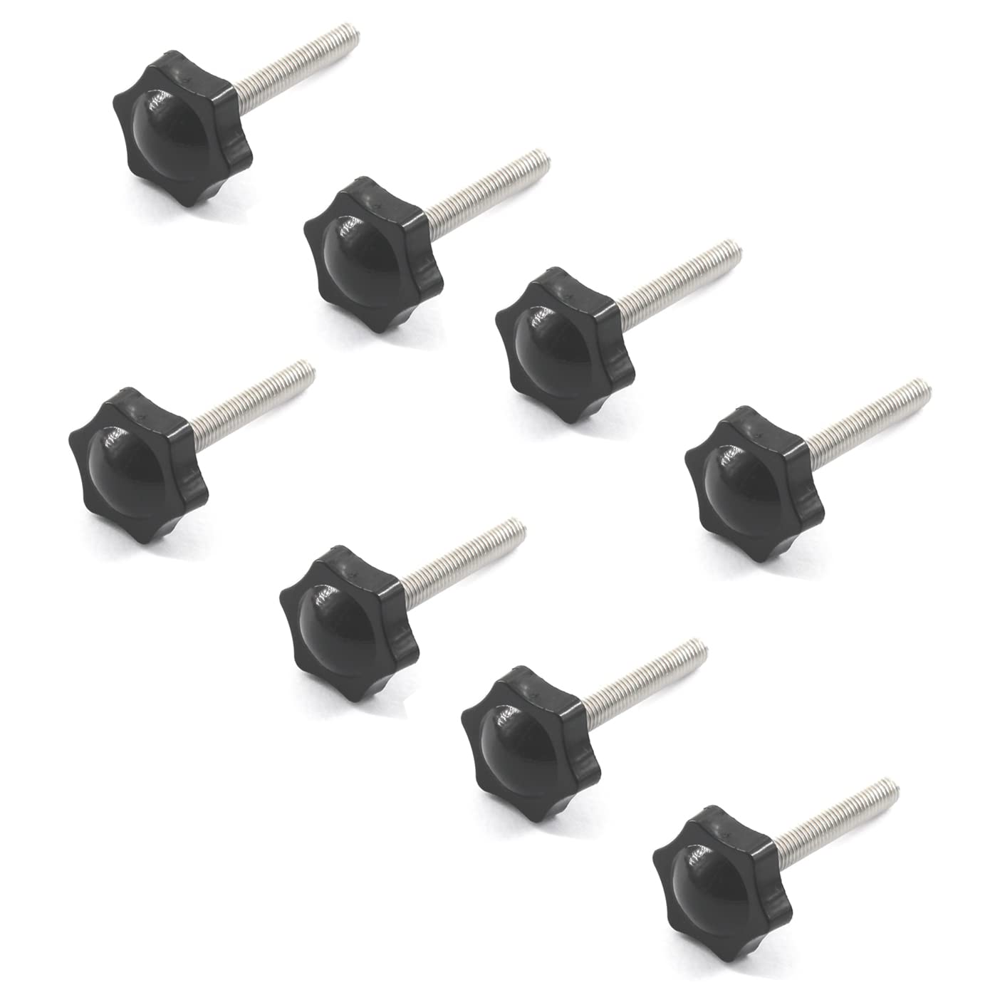 8Pcs M8x40mm Stainless Steel Thread Replacement Star Hand Knob Tightening Thumb Screw Hand Tightening Knob Screw