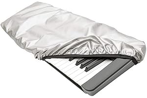 MALONEY STAGEGEAR COVERS Maloney StageGear Piano Keyboard Dust Cover for 76 & 88 Key Keyboards - Reversible Black Nylon Keeps it Free from Dust, Dirt, & Moisture; Silver Reflective Material Protects from Sun - Large (82759)