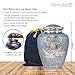 Trupoint Memorials Cremation Urns for Human Ashes, Decorative Burial Urn for Adult Men & Women – Large, Silver Birds