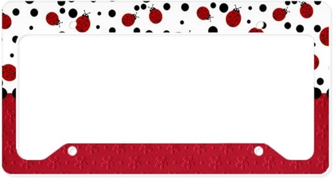 Ladybug Ladybugs Lady Bug Metal License Plate Frame Holder Two Holes