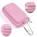 Case Star Rectangle-Shaped Hard EVA Case Bag and Silver Color Climbing Carabiner for Earphone Headset MP3/MP4 Bluetooth Earbuds iPod Shuffle FiiO L9 L-Shaped Line Out Dock (LOD) Cable with Mesh Pocket, Zipper Enclosure, and Durable Exterior with Case Star Cost-free Velvet Cell Phone Bag (Rectangular Case - Pink)