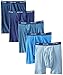 Fruit of the Loom Men's No Ride Up Boxer Brief, Assorted Blues - Traditional Fly, X-Large