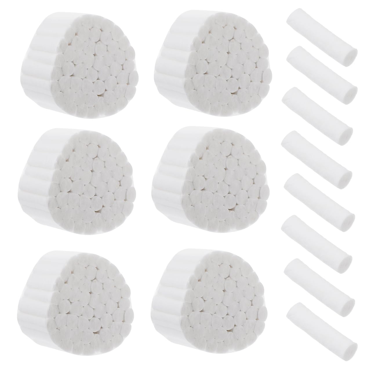 iplusmile 1000pcs Cotton Rolls Gauze Rolls Rolled Cotton Ball High Absorbent Cotton Roll Nosebleed Kit Accessories for Adults Kids Supplies 1.2X3.8cm