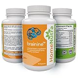 Mental Clarity & Improved Focus Supplement Brainine By HomeNutra  Natural, Herbal Synthesis With Ginkgo Biloba, St John's Wort and Bacopa M  Reduces Mental Fatigue  Caffeine Free  60 Capsules