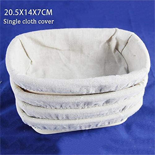 SNIIA 1Pcs Round Rectangular Banneton Brotform Bread Dough Proofing Rising Rattan Basket OR Liner,Banneton Proofing Basket Set for Home Bakers (Sourdough Recipe) & Bread Making