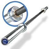 XMark Elite Series Ultimate Performance Commercial 7 ft. Olympic Bar with Needle Bearings, 1500 lb wgt capacity, Hard Chrome with Black Manganese Phospate Shaft, 28mm grip (6 or 8 Needle Bearings)