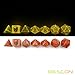 Bescon Glowing Halloween Polyhedral Dice 7pcs Set, Luminous Halloween RPG Dice Set, Glow in Dark Halloween DND Game Dice