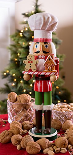 Christmas Chef Nutcracker by Clever Creations | Holding Gingerbread Man