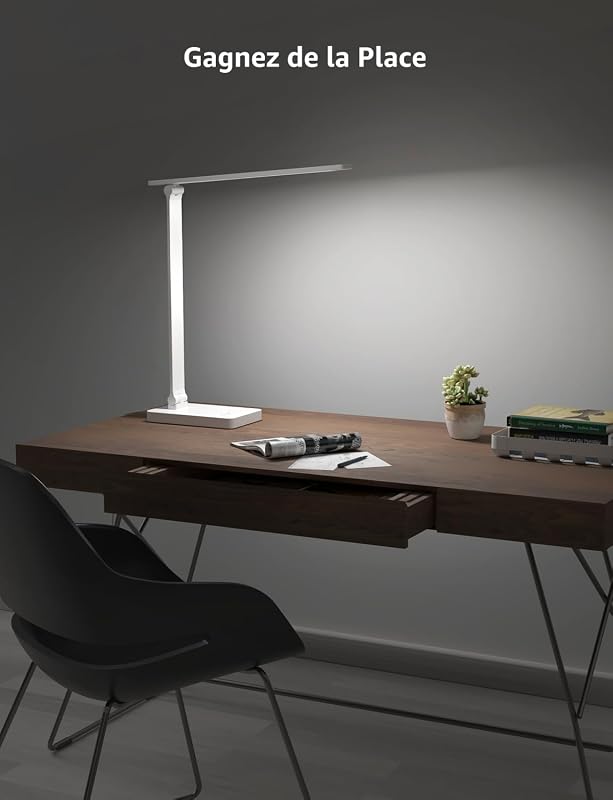 Lampe de Bureau 800lm 5 Modes Couleur 5 Niveaux Dimmable Blanc