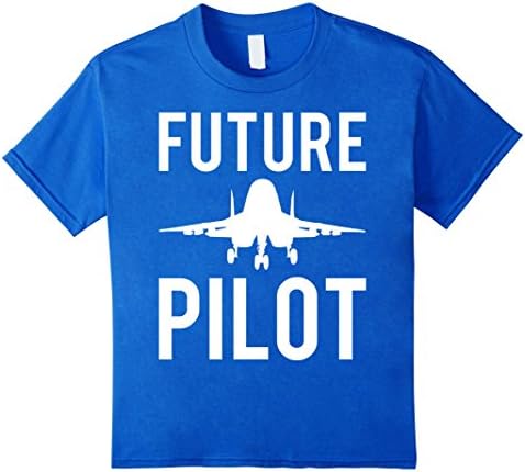 Kids Awesome Future Pilot Shirt For Boys and Girls 8 Royal Blue