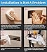 COAWG Adhesive Hair Dryer Holder, Wall Mounted No Drilling Plastic Bathroom Blow Drier Storage with Plug Hook, Hair Care Tools Organizer Basket with Cups for Curling Flat Straight Hot Iron