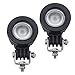 WEISIJI Led Flood Driving Lights,10W Mini Round Tail Cree Fog Lamp for Bicycle Motorcycle(2pcs 10w Flood)