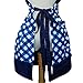 Pu-ai Plus Size Aprons Personalized Apron Lovely Cotton Retro Kitchen Cooking Aprons with Extra Ties & Pockets of Baking Apron(22×30 Inch)