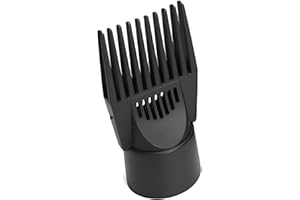 Black Hair Dryer Comb Attachment, Universal Detangling Nozzle for Straightening, Curly and Natural Hair Styling