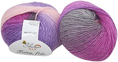 Clearance Sale! Yarns for Knitting Crochet Craft,KFSO Hand Knitting Knicker Yarn Crochet Soft Scarf Sweater Hat Yarn Knitwear Wool,Rainbow Color (B1)