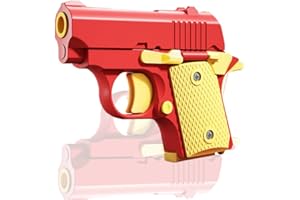 GAIGISFUR Fidget Toys Adults,1911 3D Printed Small Pistol Toys, Stress Relief Pistol Toys for Adults, Suitable for Relieving ADHD, Anxiety, Suitable Toys for Adults and Kids, Best Gift for Friends(Red&Yellow)