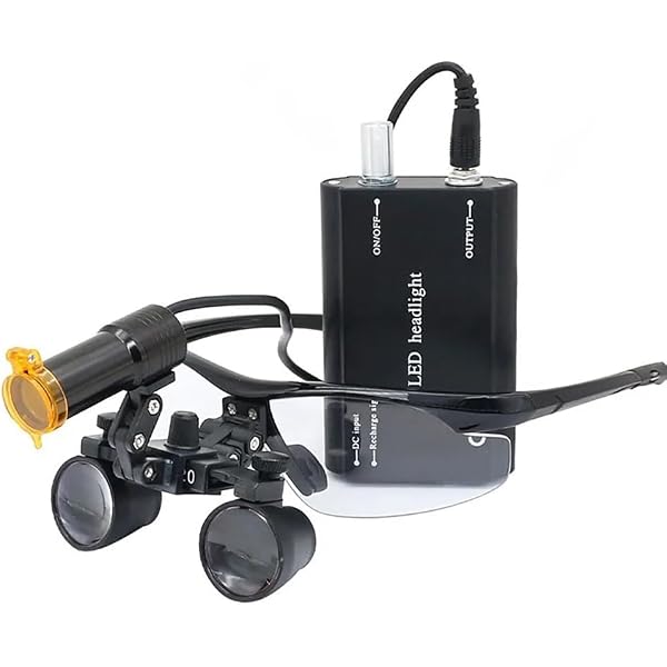 Headband Magnifier Glasses With Light, Handsfree LED Illuminated Head Mount Magnifying Glass With 4 Detachable 5H Hardness Lenses For Watch Electronic Repair Reading Sewing Jewelry Craft, 1.5X To 5X