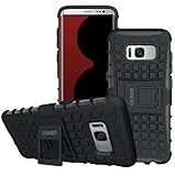 Galaxy S8 Case, OEAGO Samsung Galaxy S8 Case [Shockproof] [Impact Protection] Tough Rugged Dual Layer Protective Case with Kickstand for Samsung Galaxy S8 - Black