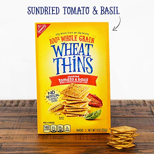 Wheat Thins Sundried Tomato & Basil Whole Grain Wheat Crackers, 9 oz