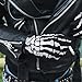 Pangda 2 Set White Skeleton Gloves and Skull Face Mask Ghost Bones for Adult Halloween Dance Party Costume