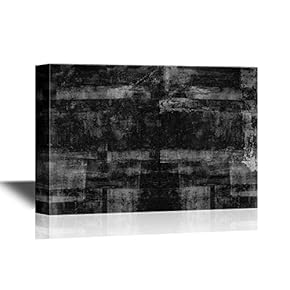 Canvas Wall Art - Abstract Grunge Black Color Composition - Gallery Wrap Modern Home Art | Ready to Hang - 12x18 inches