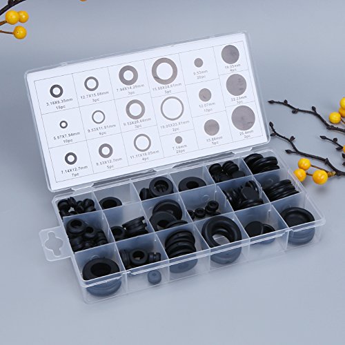image for UTP 125PC Black Sealing Grommet Rubber O Ring Assortment Set Hydraulic